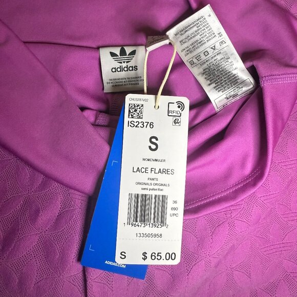 Adidas Originals Lace Flare Leggings – Semi Pulse Lilac – Small – NWT - Picture 5 of 6
